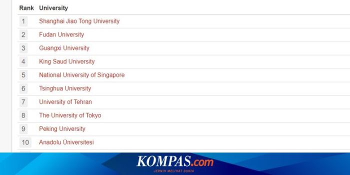Universitas Indonesia Masuk Top 200 Dunia