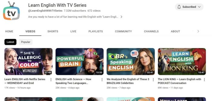 7 Channel YouTube Edukasi Bahasa Inggris